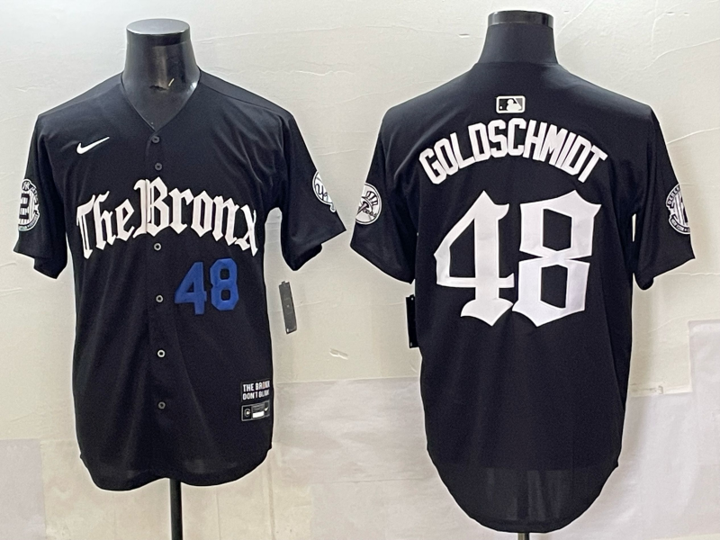 Men New York Yankees #48 Goldschmidt black MLB 2025 Nike jersey 013